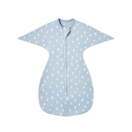 insular Baby Transitional Swaddle with 2-Way Zipper Newborn Sleep Sack Arms Up Infant Sleeping Bag Wearable Blanket, Raindrop, 3-6 Month