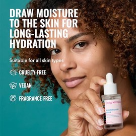 Good Molecules Hyaluronic Acid Serum 75ml - Deep Hydration for Dry Skin, Non-greasy Formula to Moisturize, Plump, Firm, and Smooth for Youthful Skin  