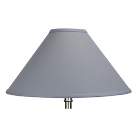 FenchelShades.com Lampshade 5" Top Diameter x 18" Bottom Diameter x 11" Slant Height with Washer (Spider) Attachment for Lamps with a Harp (Linen Graphite)