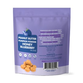 BUDDY BUDDER Superberry Snoot Bites, Natural Peanut Butter Dog Treats with Berry Flavor, Soft Peanut Butter Ball Treat or Use to Hide-A-Pill, 15 Balls, 5.3oz