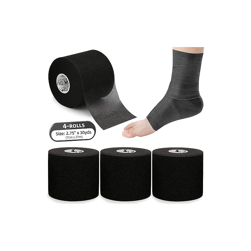 OK TAPE Pre Wrap Tape (4-Rolls) - Athletic Foam Underwrap