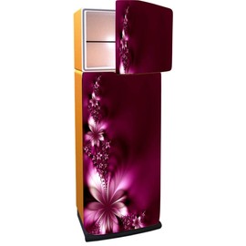 Kota Creations Abstract Pink Standard Light Design Adhesive PVC Vinyl Sticker Fridge Wrap Decorative Wallpaper (60cm X 160cm, Multicolor)