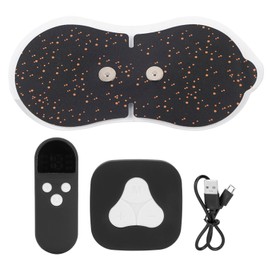 LED Massage Paste Pad USB Electric Pulse Massager with Remote Control for Neck ShoulderBlack