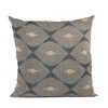 Plutus Brands Blue Plutus Cubes Diamond Luxury Throw Pillow 16