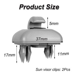 Car Mount Sun Visor 2 Pieces, Car Sun Visor Clip Hook for Sun Visors Compatible with A1 A3 A4 A5 Q3 Q5 (8E0 857 562) A7 B6 B7 B8 S4 S5 (Grey)