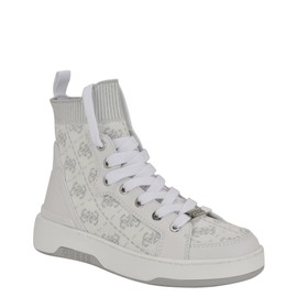 Quattro G Knit High Top Sneakers White