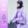TaoTech Loose Electronic Vest,Snowboarding,Outdoor,Cold Protection,Warmth,Mountain Climbing,Skiing,Cold Protection,USB Powered(Purple,M)