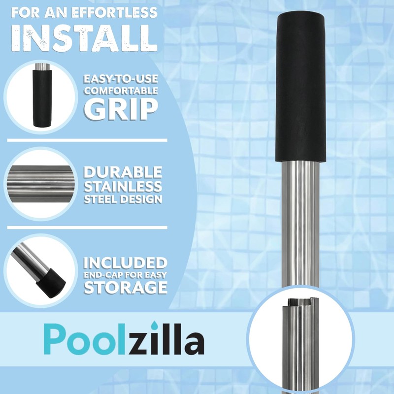 Poolzilla 35" Stainless Steel Extra Long Installation Rod for Brass