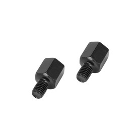 Partuto 2pcs 8mm LH to 8mm RH Black Motorcycle Rearview Mirrors Adapter Bolt Screws Replacement