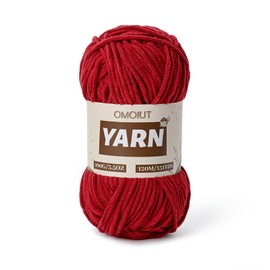 Plush Chenille Chunky Crochet Yarn - Baby Yarn for Crocheting Soft - Velvet Yarns Knitting for Blankets Crafts - Fluffy Amigurumi Yarns 100g / 131yd (Burgundy)
