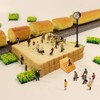 Evemodel LQS62N 3pcs Model Railway lights Lit Platform Clock building