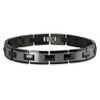 Black Tungsten Carbide Men's Link Bracelet 9.25"