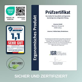 HERZtal Baby Pillow / Children's Pillow, Very Good Rated, Children's Pillow 52 x 32 x 6 cm, Ökotex Certified, Sustainable, Independently Certified (2-5 Years)