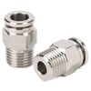 Pneumatic Push-In Fitting Stainless Steel V2A Plug Connection 3/8 Inch