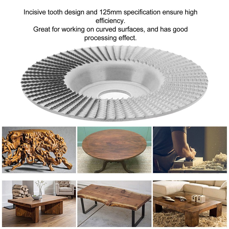 Wood Carving Disc Shaping Wheel 125mm Tungsten Carbide Accessory for
