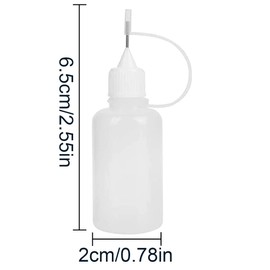 XPEX 4 Pieces 5 ml Needle Tip Applicator Glue Bottle Liquid Dropper Squeeze Bottles Applicator Bottles Needle Tip Plastic Pipette Glue Bottle