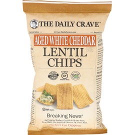 THE DAILY CRAVE Aged White Cheddar Lentil Chips, 4.25 OZ