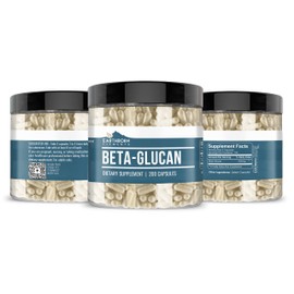Earthborn Elements Beta Glucan, 200 Capsules, Pure & Undiluted, No Additives