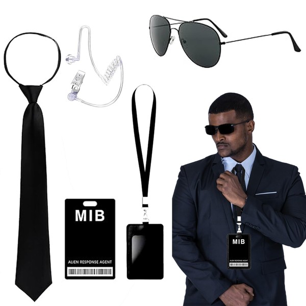 LIUQOBN 6 Pcs Men In Black Costume Accessories, Agent Accessories