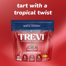 TREVI™ Sugar Free Electrolytes - Drink Mix Hydration Powder Packets - 20 Count - Cranberry Lychee
