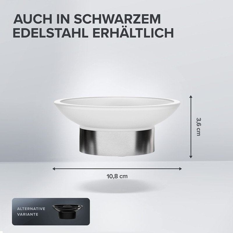 ovimar OMO Soap Dish with Holder for Wall Mounting Stainless
