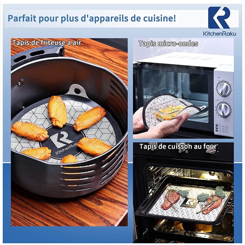 KitchenRaku ihマット ih クッキングヒーターマット2枚 滑り止め シリコン ih 汚れ防止シート 鍋敷き 家庭用