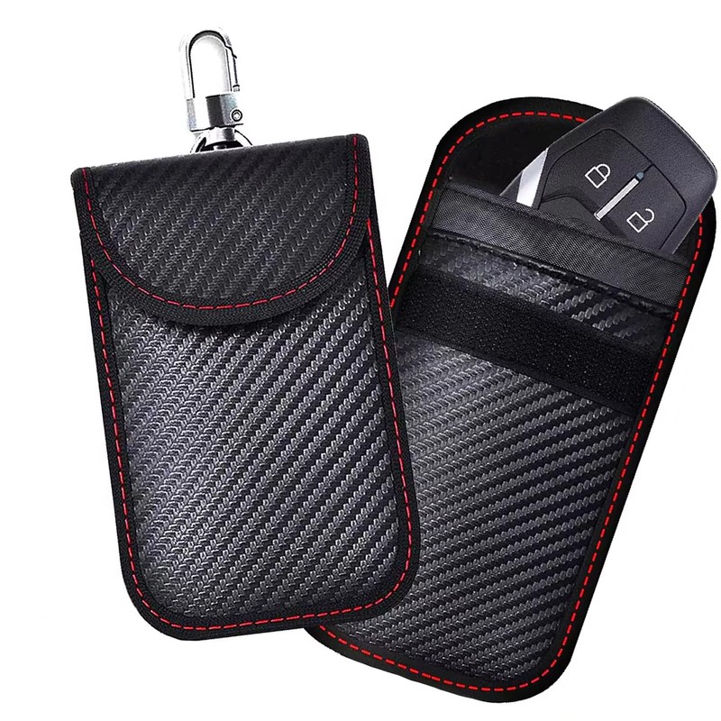 KAV Faraday Key Fob Protector Pouch Bag- Carbon Fiber Compact