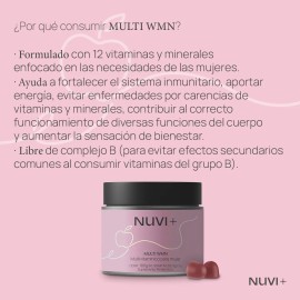 Nuvi Gomitas Multivitamnicas P Mujer Sin Azcar, Veganas Cereza Acai - de, y,