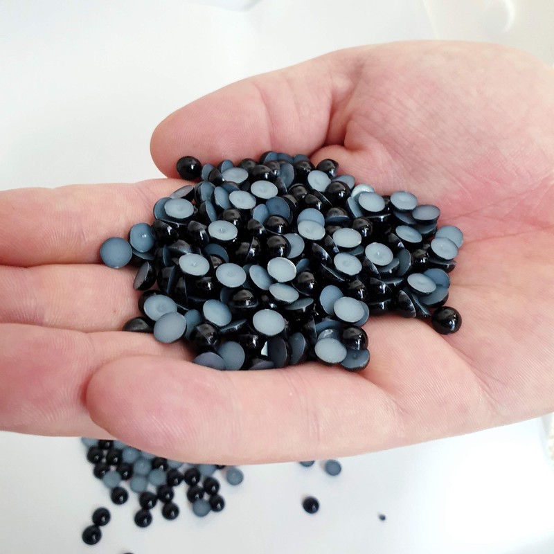 MajorCrafts 500pcs 6mm Flat Back Half Round Resin Pearls Craft