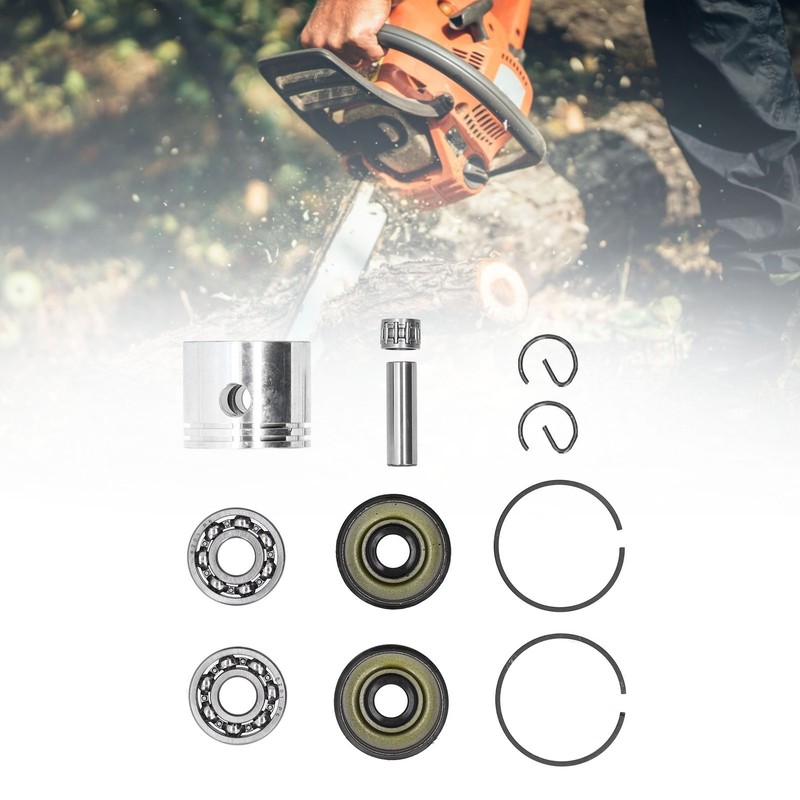 41.1mm Piston Kit Crank Bearing Fit for Poulan 220 221