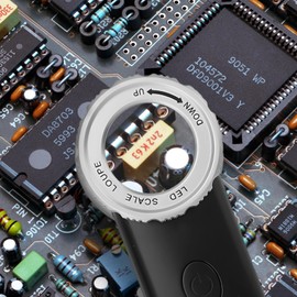 YHomU 30X Jewelry Loupe with LED Light, Jewelry Magnifier, USB Rechargeable Handheld Magnifying Glass, Portable Jewelers Loop for Coins, Stamps, Gems & Watch Repair with Adjustable Focus