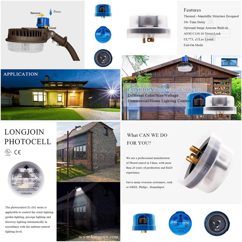 CHISWEAR Outdoor Twist-Lock Thermal Photocontrol with Time Delay - Controls