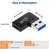 Xiatiaosann USB 3.0 to USB C 90 Degree Adapter, USB