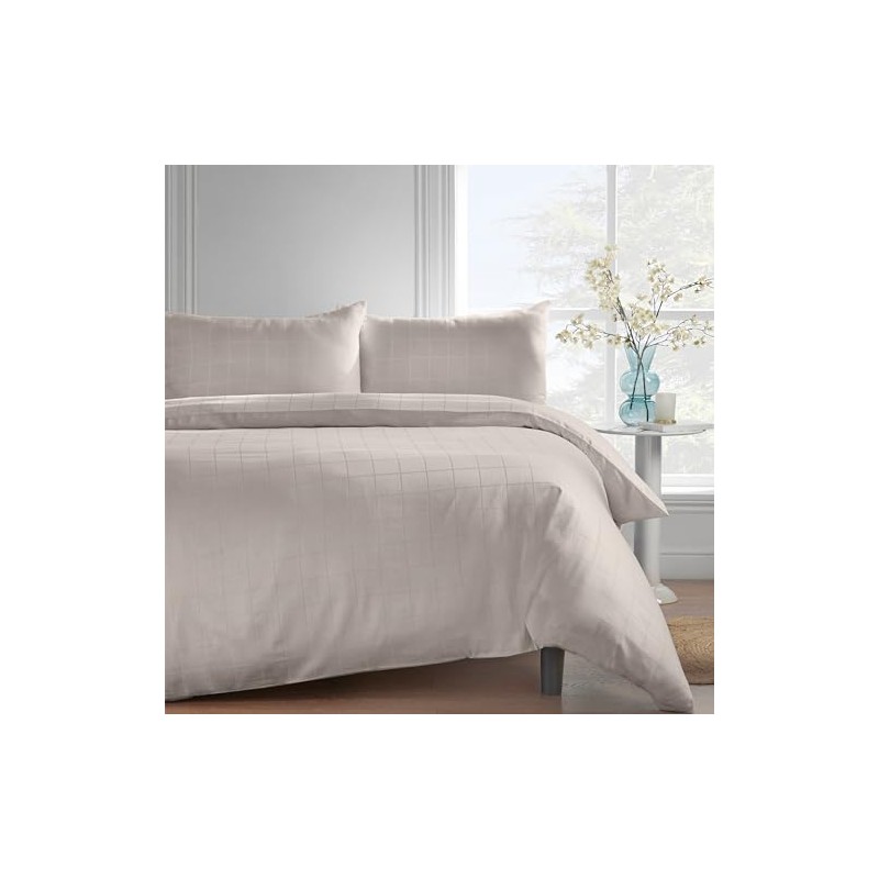 Catherine Lansfield 300 Thread Count Cotton Rich Woven Check Double
