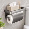 Toilet Paper Holder for Bathroom – Aluminum Alloy Self-Adhesive Wall