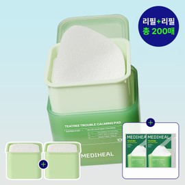 [Super Savings] Mediheal Tea Tree Trouble Calming Toner Pad Refill + Refill Special Set (200 sheets) [슈퍼적립] 메디힐 티트리 트러블 진정 토너패드 리필+리필 기획세트 (200매)