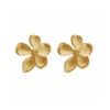 Gold Statement Earrings with Large Gold Floral Drop Designs -
