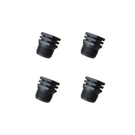 PP Threaded Plug Black PN10 Fittings Male Thread Plug 3/4 Inch Pack of 4