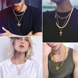 FindChic Gold Letter Necklaces for Men Women CZ Bling Initial C Pendant Hip Hop 18K Gold Plated Capital Name Jewelry for Rapper 22inch Wheat Chain