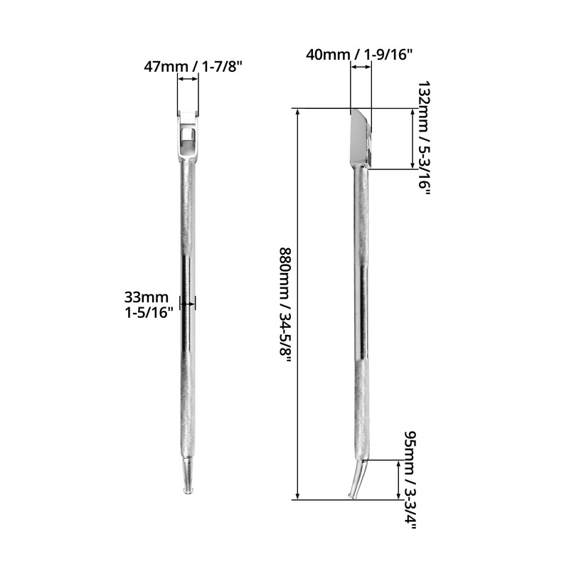 QWORK Square Head Carbon-Steel Combination Winch Bar, Non-Slip Handle for