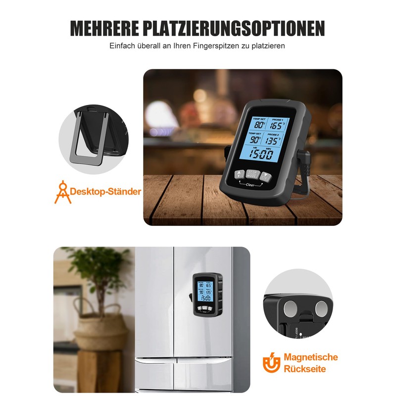 CIRYCASE Digital Meat Thermometer, Quick & Precise Read Meat Thermometer