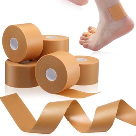 Tondiamo 6 Rolls Tape Adhesive Pads Blister Prevention Toe Tape Anti-wear Heel Pad Foam Waterproof Bandages Patch for Point Shoes Hand Foot Heel Toe Skin Feet Chafing Protector (2 Inch X 4.92 Yards)
