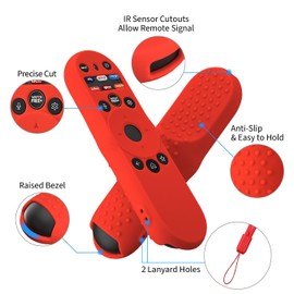 Hi Color Remote Cover for Vizio TV Remote XRT270 Smart TV Remote 2023, Silicone Vizio Remote Control Case Cover for VIZIO XRT270 Silicone Sleeve with Lanyard(Red)