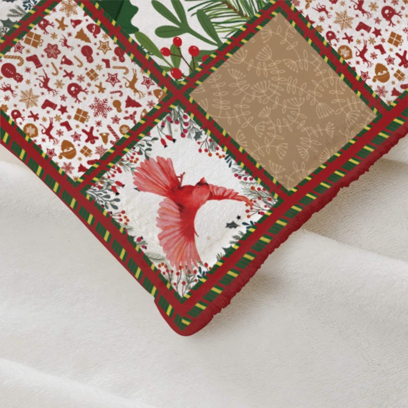 I'm with You Northern Cardinal Christmas Blanket,Red Throw Blanket for