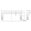 sugatune工業 Stainless Steel Round Bar Handle H – 75 –