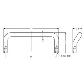 sugatune工業 Stainless Steel Round Bar Handle H – 75 – C type H – 75 – C – 108