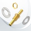GASHER 5PCS Brass Hose Barb Thru-Bulk Bulkhead Fitting 4mm to