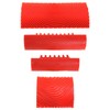 Heyous 4PCS Red Rubber Simulated Wood Grain Painting Tool Pattern