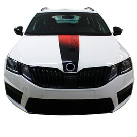 D082 Bonnet Decoration Custom Film Powerdome Sticker Design Accessories Vinyl, Black and red honeycomb pattern