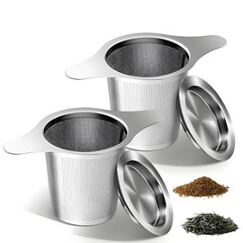 2 Piezas Infusor De Acero Inoxidable, Infusionador De Te, Infusor De Te Para Tazas y Teteras, Seguro, No Tóxico y Antioxidante, Ideal Para Uso Diario, Viajes Y Picnics, 13.4 * 6.2 CM